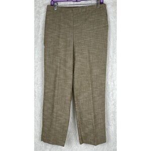 Alfred Dunner Size 12 Textured Tan Elastic Waist Pants
